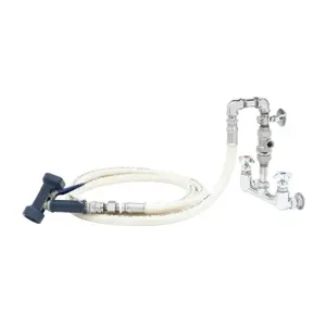 T&S B-0273 Washdown Station, 8 Inch Wall Mount Faucet, VB, 10 Feet Creamery Hose | AV3NGX