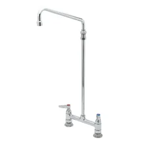 T&S B-0281 Double Pantry Faucet, Deck Mt., 8 Inch Centers, 12 Inch Elevated Swing Nozzle | AV3NHE