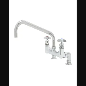 T&S B-0293 Mixing Faucet, 8 Inch Deck Mount, 12 Inch Swing Nozzle, Inlet Flanges | AV3NJE