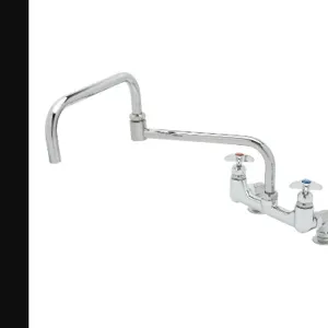 T&S B-0295 Mixing Faucet, 8 Inch Deck Mount, 24 Inch Double-Joint Swing Nozzle, Inlets | AV3NJJ