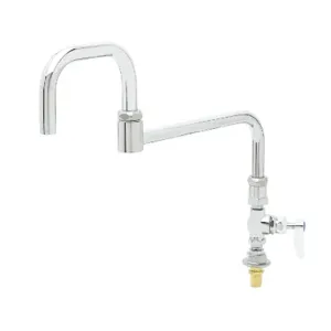 T&S B-0296-18DJ-CKP Single Pantry Faucet, Deck Mt, 18 Inch Double-Joint Swing Nozzle, With Plain-End | AV3NJL