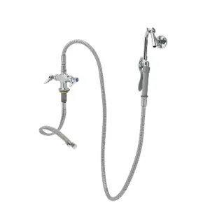 T&S B-0300-102A Dual Pantry Base Faucet, WithHose And Hook Nozzle, Eternas | AV3NJU