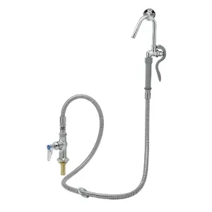 T&S B-0305-102A-CR Single Pantry Base Faucet, With Hose And Hook Nozzle, Cerama | AV3NLB