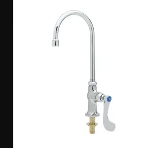 T&S B-0308-04 Single Pantry Faucet, Deck Mount, Swivel Gooseneck, Non-Splash Aerator | AV3NLV