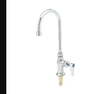 T&S B-0308-QT-WS Single Pantry Faucet, Quarter-Turn Eterna, Lever Handle, Swivel Gooseneck | AV3NLZ