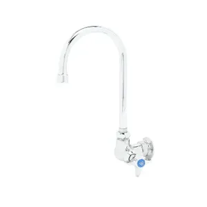 T&S B-0310 Single Pantry Faucet, Wall Mt, Swivel/Rigid Gooseneck, 4-Arm Handle | AV3NMB