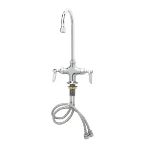 T&S B-0314 Double Pantry Faucet, Swivel Gooseneck, Vandal Resistant Handles And Aerator | AV3NMH