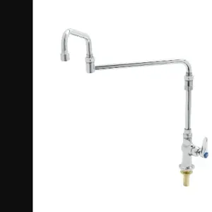 T&S B-0319-02 Single Pantry Faucet, 18 Inch Double-Joint Swing Nozzle, 7-5/8 Inch Extension | AV3NMV