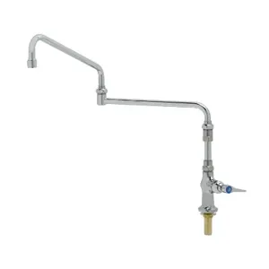 T&S B-0319-03 Single Pantry Faucet, 24 Inch Double-Joint Swing Nozzle, 4-5/8 Inch Extension | AV3NMW