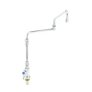 T&S B-0319-04 Single Pantry Faucet, 24 Inch Double-Joint Swing Nozzle, 7-5/8 Inch Extension | AV3NMX