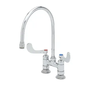 T&S B-0324-CR-129X Surgical Faucet, Deck Mount, With Cerama, 8 3/4 Inch Gooseneck | AV3NNM