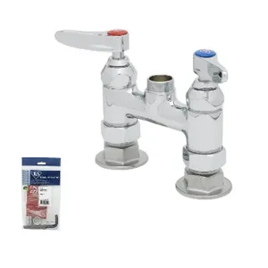 T&S B-0326-LN Double Pantry Swivel/Rigid Base Faucet, Deck Mount, Less Nozzle, With EZ-K | AV3NPA