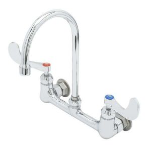 T&S B-0331-CR4-L22 Faucet, Wall Mt., 8 Inch, Ceramas, 4 Inch Handles | CE4ZXV