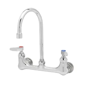 T&S B-0331 Faucet, Wall Mt., 8 Inch Centers, Eternas, Swivel Gooseneck, Lever Handles | AV3NPT