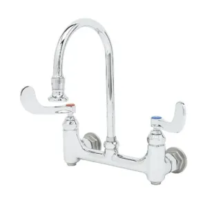 T&S B-0352-04 Medical Faucet, Wall Mount, 8 Inch Centers, Swivel/Rigid GN, 2.2 GPM Rosespray | AV3NQR