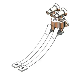 T&S B-0504-03 Double Pedal Valve, Wall Mount, Inlets 2-1/2 Inch Centers, Loose Key Angle Stops | AV3NWG