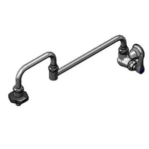 T&S B-0592-LVR Pot Filler, Wall Mount, Single Control, 18 Inch Double-Joint Nozzle | CE4ZYC