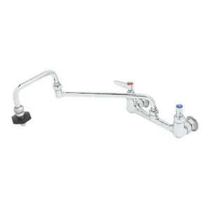 T&S B-0597-CR Pot Filler, 8 Inch Wall Mount, Ceramas, 18 Inch Double-Joint Nozzle | AV3PAJ