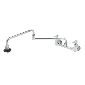 T&S B-0598 Pot Filler, Wall Mount, 8 Inch Centers, 24 Inch Double Joint Nozzle | AV3PAM