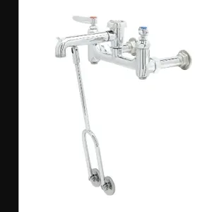 T&S B-0655-BSTP Service Sink Faucet, Wall Mount, 8 Inch Centers, Built-In Stops, Vacuum Breaker | AV3PCE