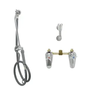 T&S B-0680-ST Bedpan Washer, Mixing Faucet, Loose Key Stops, Vac. Breaker, Self Closing Valve | AV3PFZ