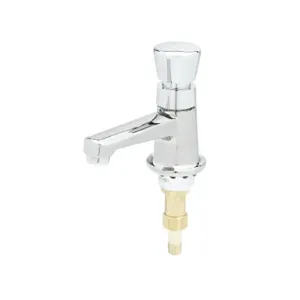 T&S B-0712-F10 Sill Faucet, Self-Closing Metering, 1/2 Inch NPSM Male Shank, 1.0 GPM Aerator | AV3PJB