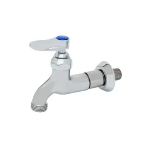 T&S B-0717 Sill Faucet, 1/2 Inch NPT Male Inlet, Lever Handle, Adjustable Flange | AV3PJN