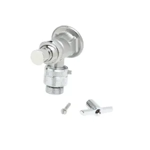 T&S B-0736 Sill Faucet, 1/2 Inch NPT Female Inlet, 3/4 Inch GH Thread Outlet, Rough Chrome | AV3PJZ