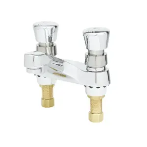 T&S B-0831-F10 Metering Faucet, Deck Mt., 4 Inch Centers, 1.0 GPM And Push Button Handles | AV3PLT