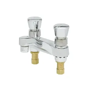 T&S B-0831-VF05 Metering Faucet, Deck Mt., 4 Inch Centers, 0.5 GPM VR Spray Device | AV3PLV