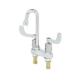 T&S B-0834-01 Metering Faucet, Deck Mt, 4 Inch Centers, Swivel/Rigid Gooseneck | AV3PMB