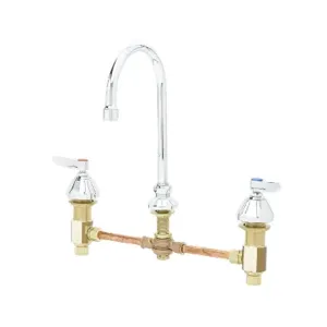 T&S B-0850-L Medical Faucet, Concealed Body, Deck Mt, 12 Inch Centers, Rigid/Swivel Gooseneck | AV3PMJ