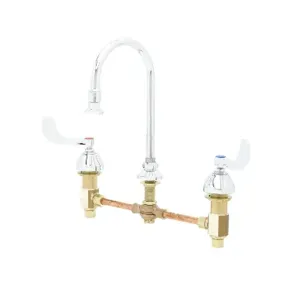 T&S B-0866-04L Medical Faucet, Concealed Body, 12 Inch Centers, Wrist Handles, With Rosespray | AV3PMY