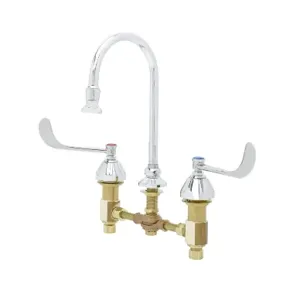 T&S B-0866 Medical Faucet, Concealed Body, 8 Inch Centers, 6 Inch Handles, With Rosespray | AV3PMU