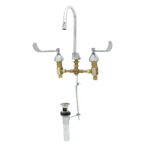 T&S B-0869 Medical Faucet, Concealed Body, 6 Inch Wrist Handles, Swivel/Rigid Gooseneck | AV3PNJ