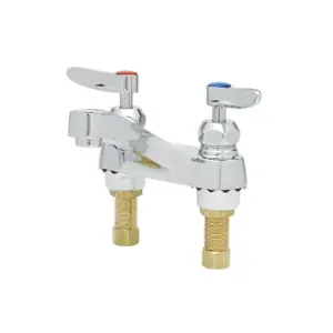 T&S B-0871-CR Centerset Mixing Faucet, 4 Inch, Ceramic Cartridges, Male Aerator, 2.2 GPM | AV3PNP