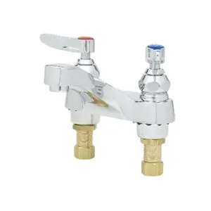 T&S B-0871-WS Lavatory Faucet, 4 Inch Centers, 1.5 GPM Aerator, 1/2 Inch NPSM Male Shanks | AV3PPC