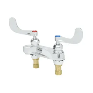 T&S B-0890-CR-LF05 Centerset Mixing Faucet, 4 Inch, Ceramic Cartridges, 0.5 GPM Flow Controls | AV3PPT