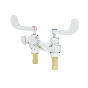 T&S B-0890-CR-VR05 Lavatory Faucet, 4 Inch Deck Mt., Ceramas, 0.5 GPM VR Spray Device | CE4ZYP