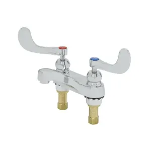 T&S B-0890-CR-WS Medical Faucet, Deck Mt., 1.5 GPM Aerator, Wrist Handles, Cerama Cartridges | AV3PPV