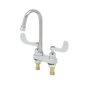 T&S B-0892-01-CR Centerset Faucet, 4 Inch, Deck Mt, Swivel/Rigid Gooseneck, Aerator | AV3PQM