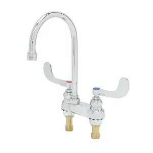 T&S B-0892-133X Medical Faucet, Deck Mt., 4 Inch Centerset, Swivel Gooseneck | AV3PQX