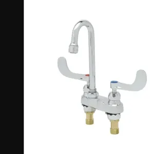 T&S B-0892-CR-LF05 Centerset Mixing Faucet, 4 Inch, Ceramic Cartridges, Swivel Gooseneck | AV3PRC