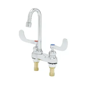 T&S B-0892-CR-WS Medical Faucet, Deck Mt, Swivel/Rigid Gooseneck, 1.5 GPM Aerator, Wrist Handles | AV3PRD