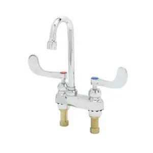 T&S B-0892-CR Medical Faucet, Deck Mt, Swivel/Rigid Gooseneck, Aerator, Wrist Handles | AV3PRA