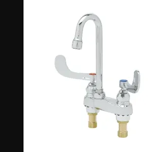 T&S B-0892-F05 Lavatory Faucet, Deck Mt., Swivel/Rigid Gooseneck, 0.5 GPM Spray Device | AV3PRG