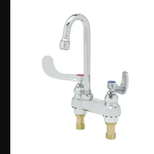 T&S B-0892-QT-F05 Centerset Faucet, 4 Inch, Swivel Gooseneck, 1/4 Turn SC Eternas | AV3PRT