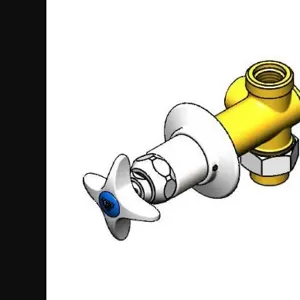 T&S B-1025-UCP Concealed Straight Valve, Union Coupling Inlet, 1/2 Inch NPT Female Outlet | AV3PVW