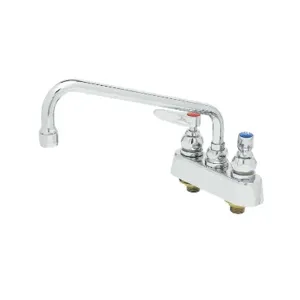 T&S B-1102 Workboard Faucet, Deck Mount, 3-1/2 Inch Centers, 10 Inch Swing Nozzle | AV3PXC