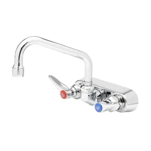 T&S B-1105 Workboard Faucet, Wall Mt, 3-1/2 Inch Centers, 6 Inch Swing Nozzle, Lever Handle | AV3PXE